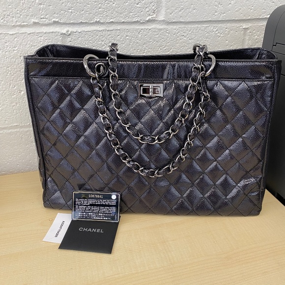 CHANEL Handbags - Chanel Reissue patent Caviar large tote bag. Sold